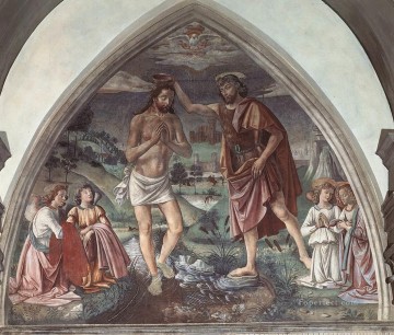 Domenico Ghirlandaio Painting - Baptism Of Christ Renaissance Florence Domenico Ghirlandaio